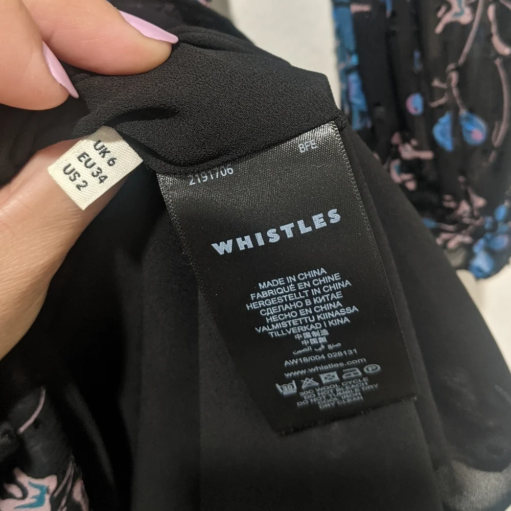 Whistles Elderberry Print Dobby Dress - Picture 13 of 14